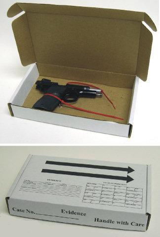 Handgun Evidence Boxes / Pack of 25 - Click Image to Close