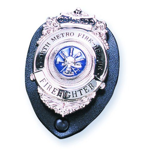 Strong Leather Centurion Clip-On Badge Holder, Snap Closure