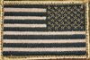 BlackHawk Subdued Reverse American Flag Patch - Tan/Black