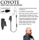 Coyote EP1252QR Short Tube Lapel Microphone, Vertex NYPD