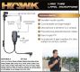 Hawk EP1303 / EP1303QR Long Tube Lapel Microphone, Motorola