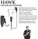 Hawk EP1317QR Long Tube Lapel Microphone for Harris/M/A-Com