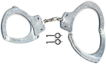 Smith & Wesson Model 110 Oversize Nickel Finish Handcuffs - Click Image to Close