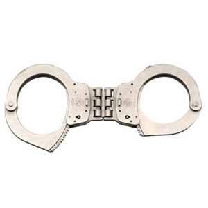 Smith & Wesson Model 1H Universal Hinged Nickel Finish Handcuffs - Click Image to Close