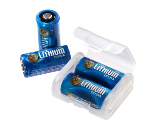 ASP CR123A Lithium Batteries, Pack of 4 w/ Link Case