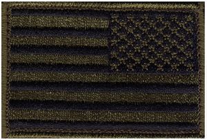 BlackHawk Subdued Reverse American Flag Patch - Olive Drab - Click Image to Close