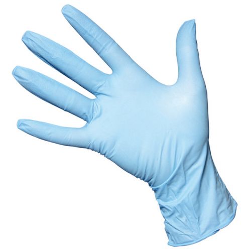 Powder-Free Nitrile Gloves / Blue / Box of 100 - Click Image to Close