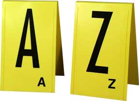 Photo Evidence Markers - Letters A-Z - Click Image to Close