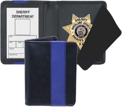Blue Line Strong Leather Side Opening Badge Case - Dress Style - Click Image to Close