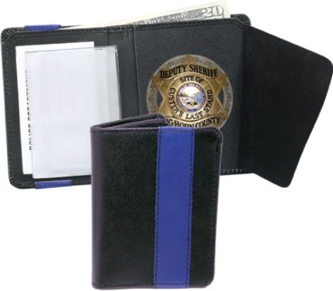 Blue Line Strong Leather Co. Badge Wallet - Dress Style