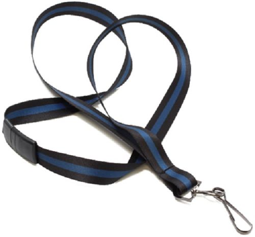 Strong Leather Blue Line Lanyard - Click Image to Close