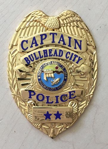 Bullhead City (AZ) Police Department Flat Badge - Click Image to Close