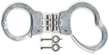 Smith & Wesson Model 300 Hinged Nickel Handcuffs - Click Image to Close