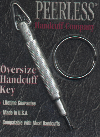 Peerless Oversized Hand Cuff Key, Silver
