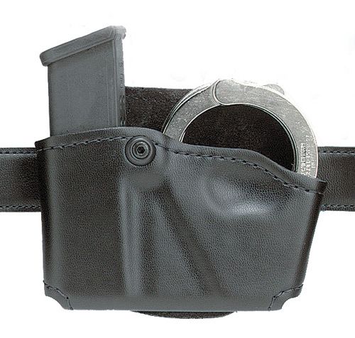 Safariland Model 573 Single Magazine Pouch with Handcuff Pouch - Click Image to Close