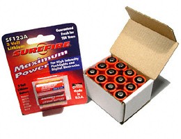 SureFire 123A Batteries (12), Boxed